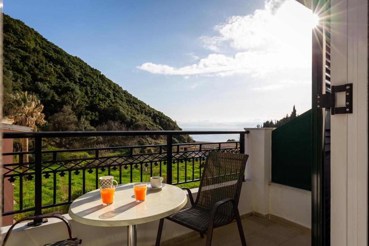 Апартаменты Sea View Палеокастрица Экстерьер фото